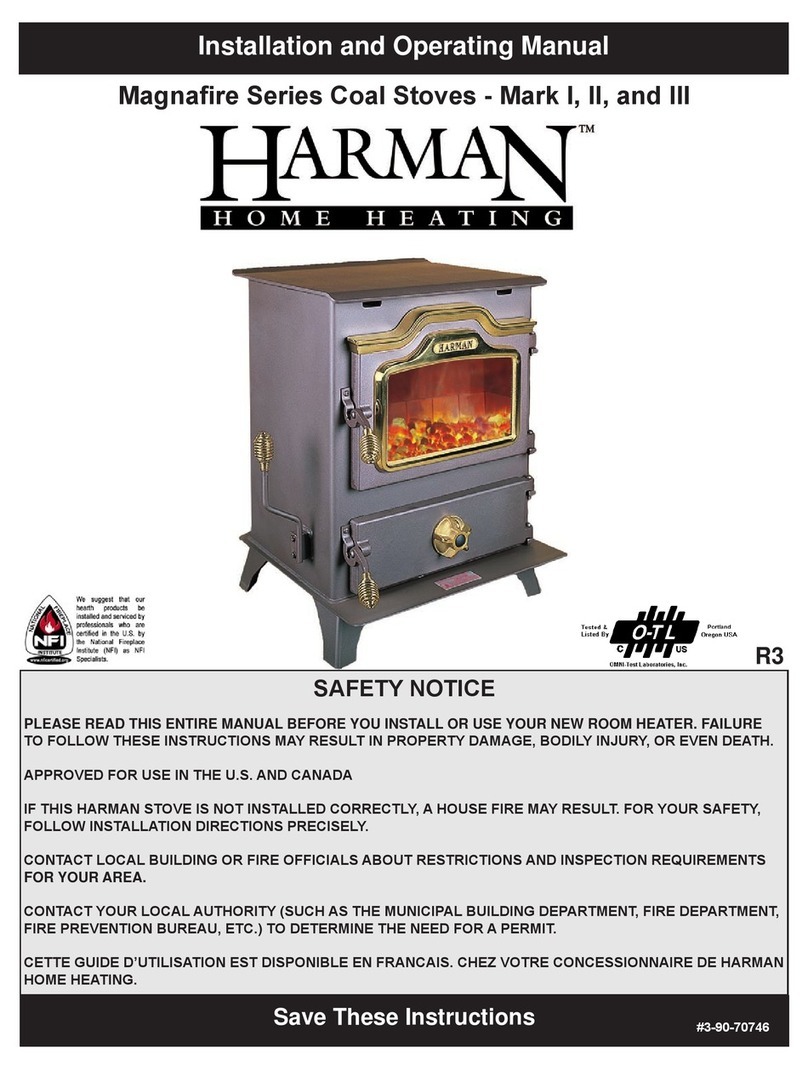 Harman Home Heating MARK I Installation and operating manual