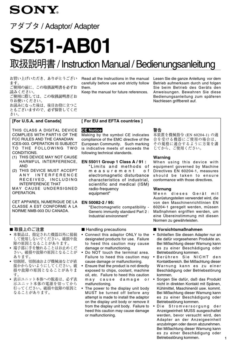 Sony SZ51-AB01 instruction manual
