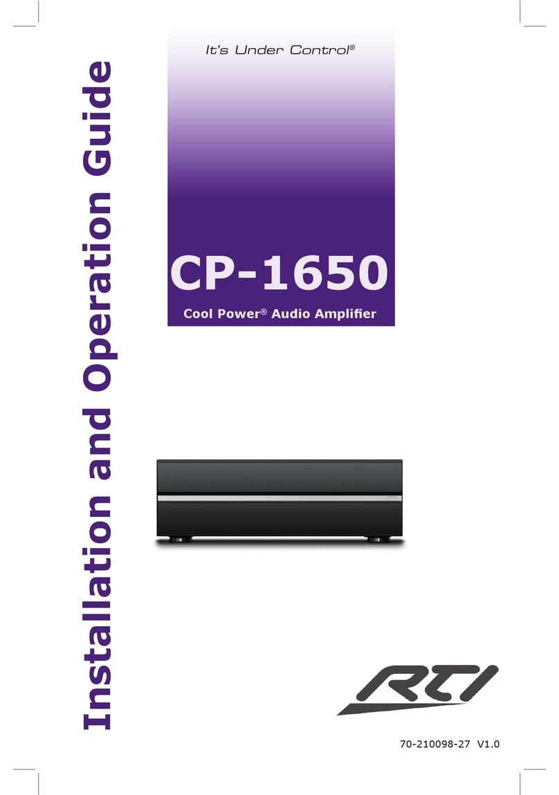 RTI CP-1650 Original operating instructions RTI CP-1650 Original operating instructions