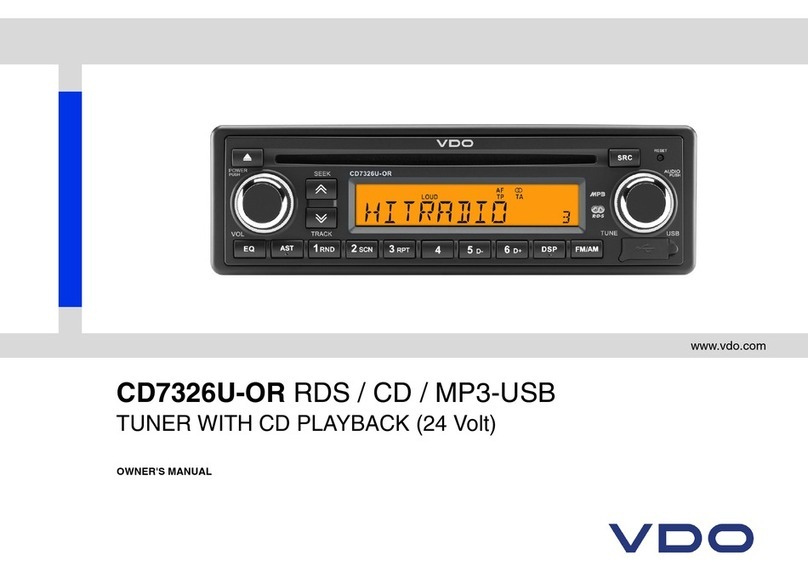 VDO CD7326U-OR owner's manual