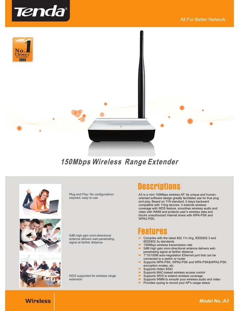 Tenda A3 Technical specifications Tenda A3 Technical specifications