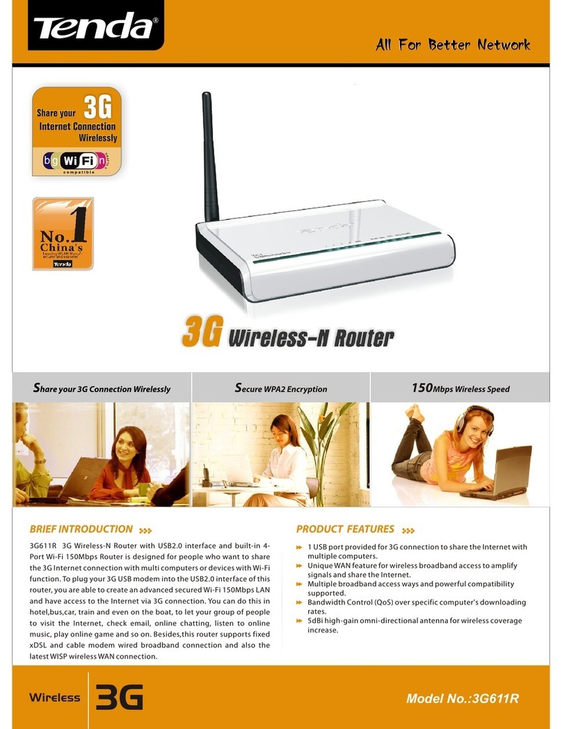 Tenda 3G611R+ User manual