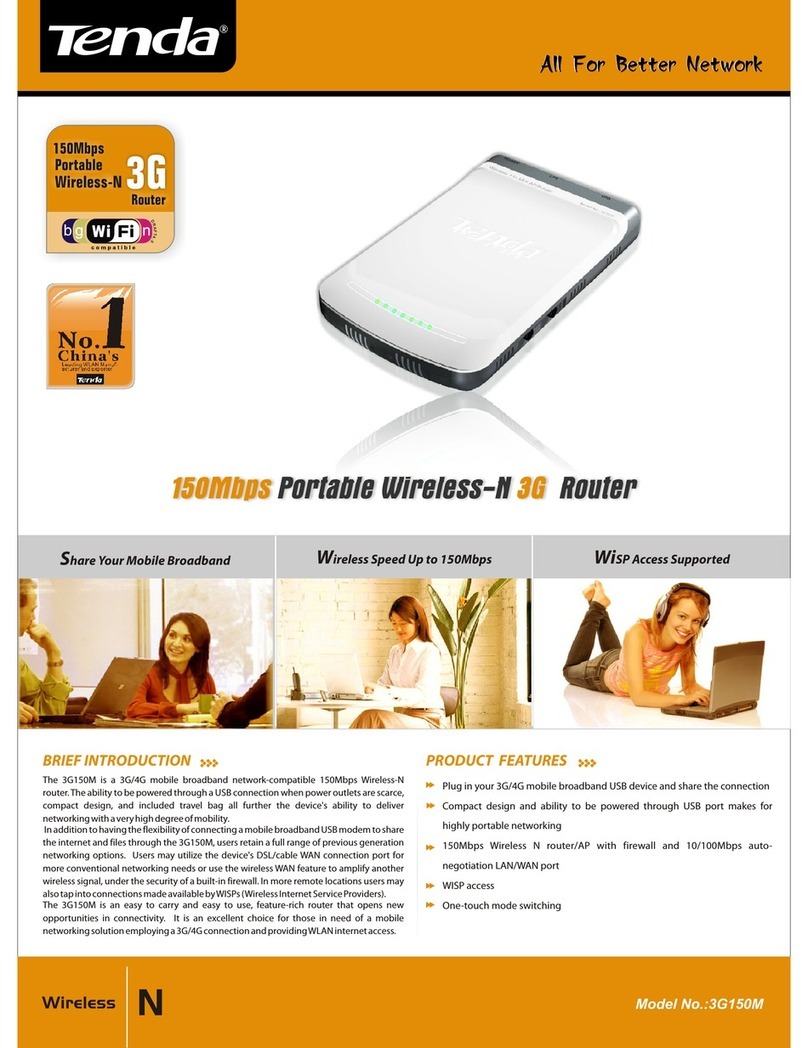 Tenda 3G150M Technical specifications