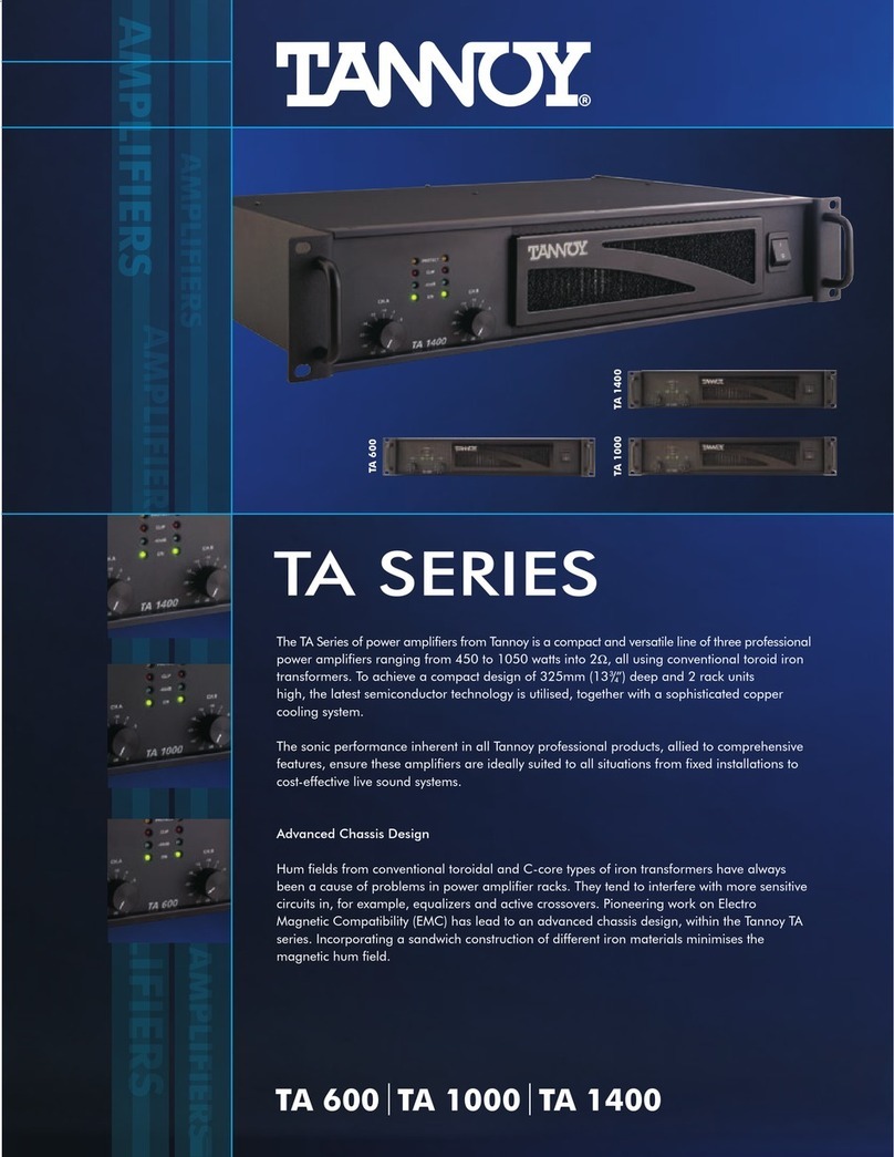 Tannoy TA SERIES Technical specifications