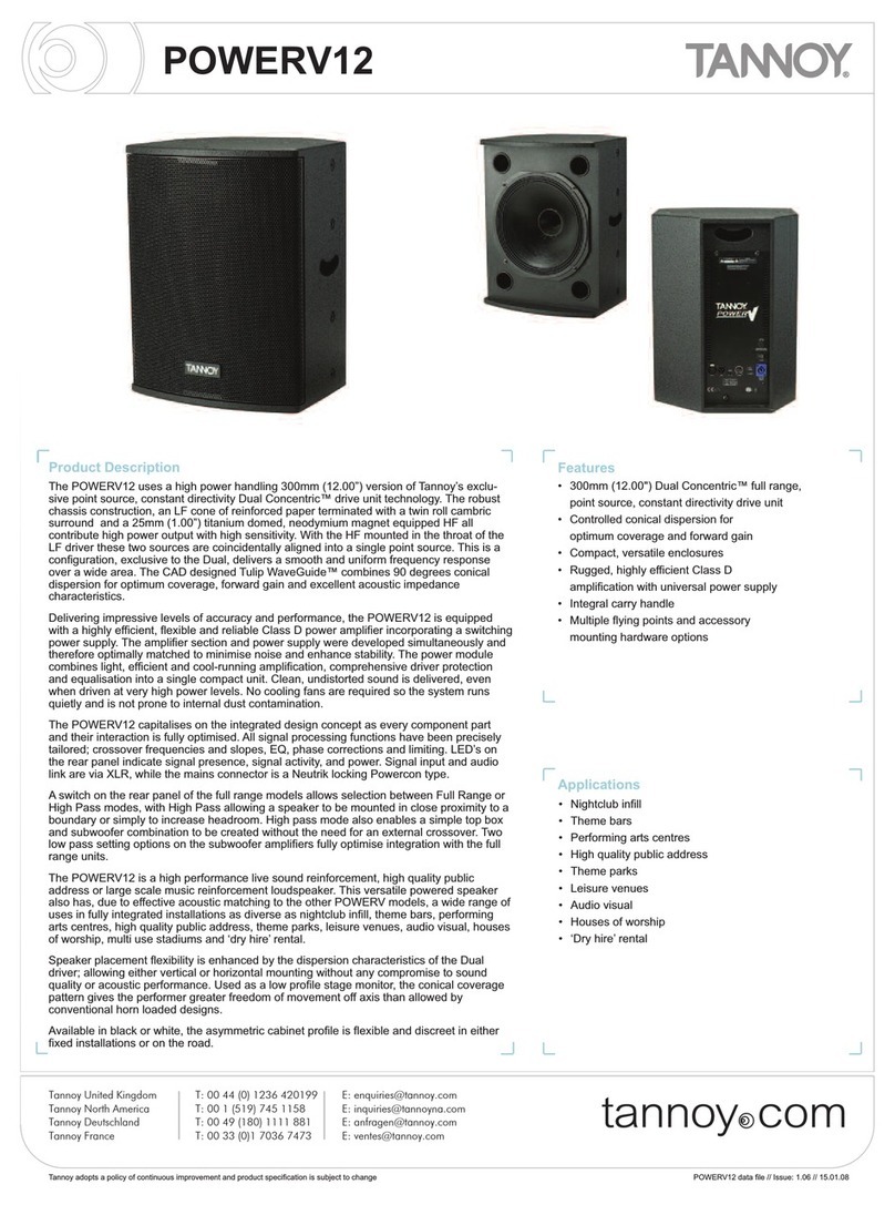 Tannoy POWER V12 Technical specifications