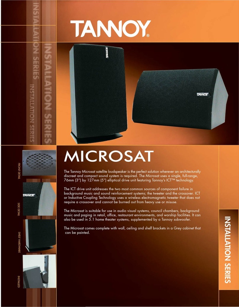 Tannoy MICROSAT User manual