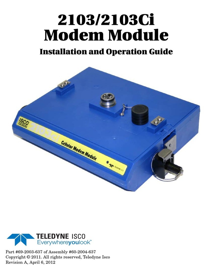 Teledyne 2103 Installation and operation guide