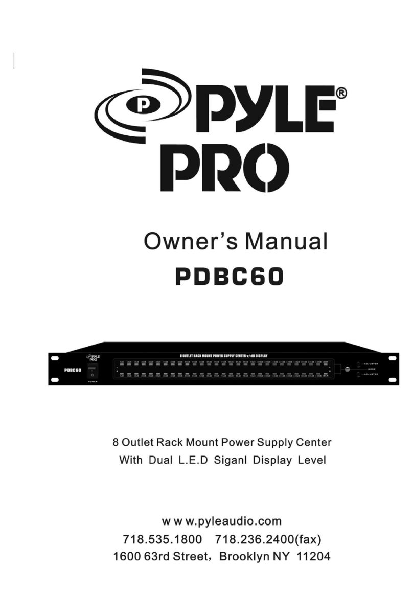 Pyle Pro PDBC60 owner's manual