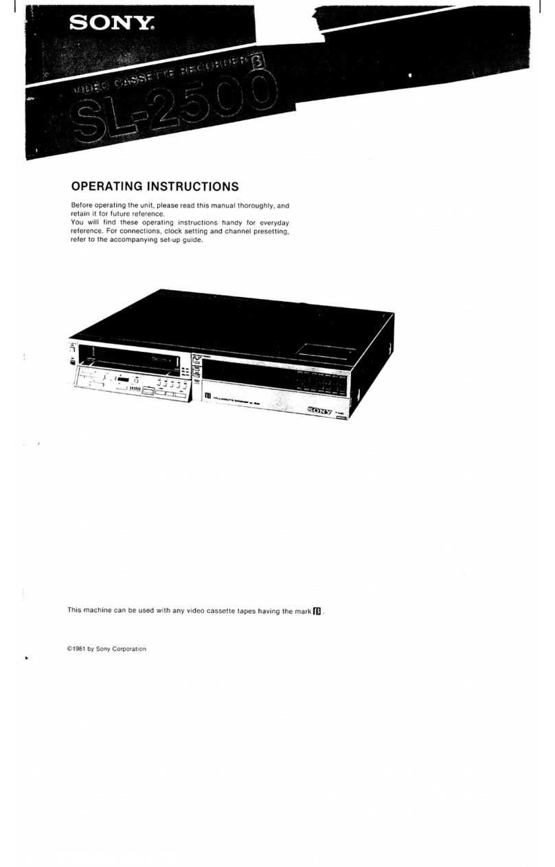 Sony SL-2500 User manual