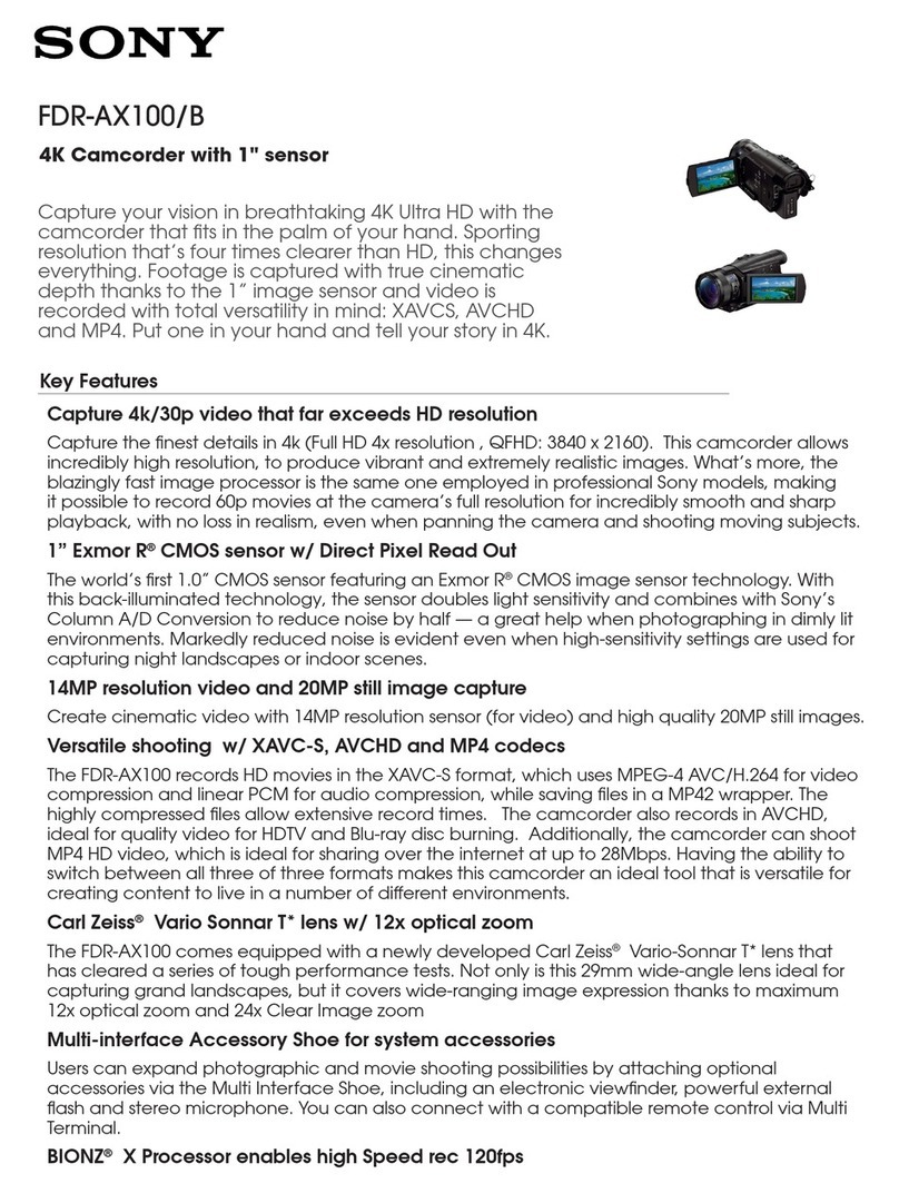 Sony Handycam FDR-AX100 User manual