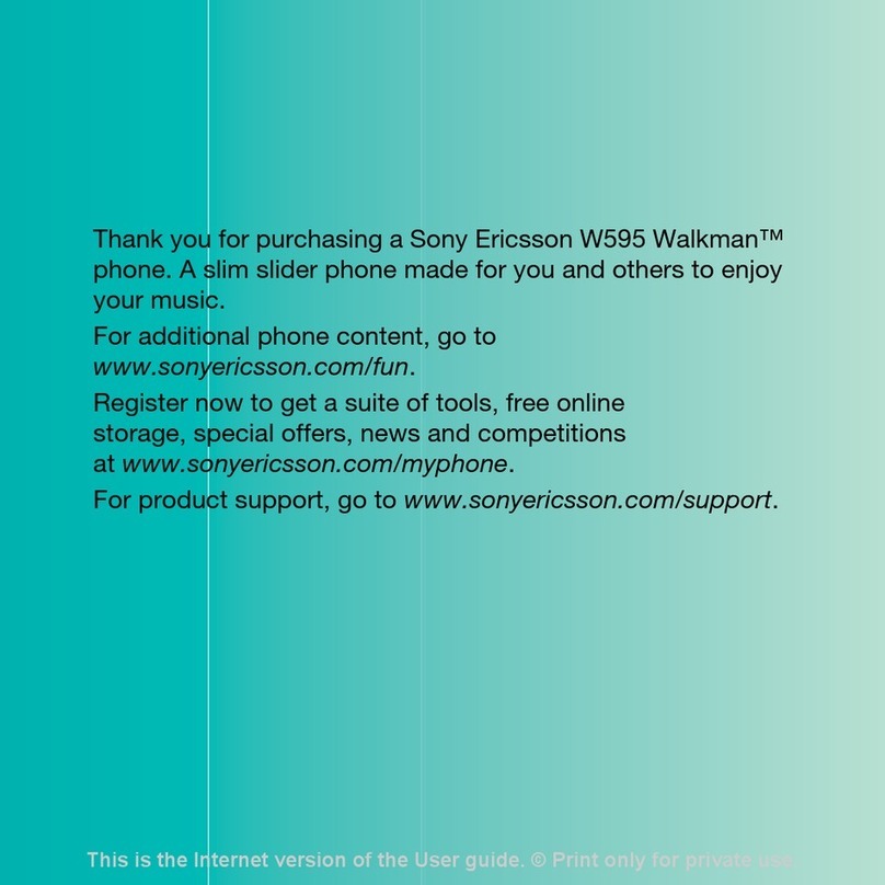 Sony Ericsson W595 Walkman User manual Sony Ericsson W595 Walkman User manual