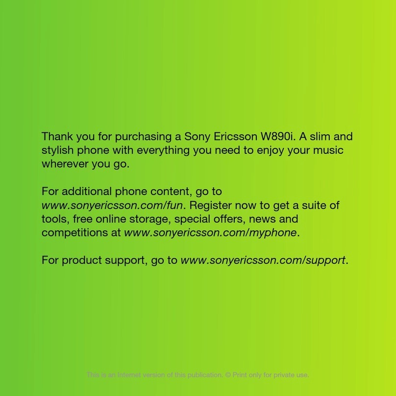 Sony Ericsson W890i user guide