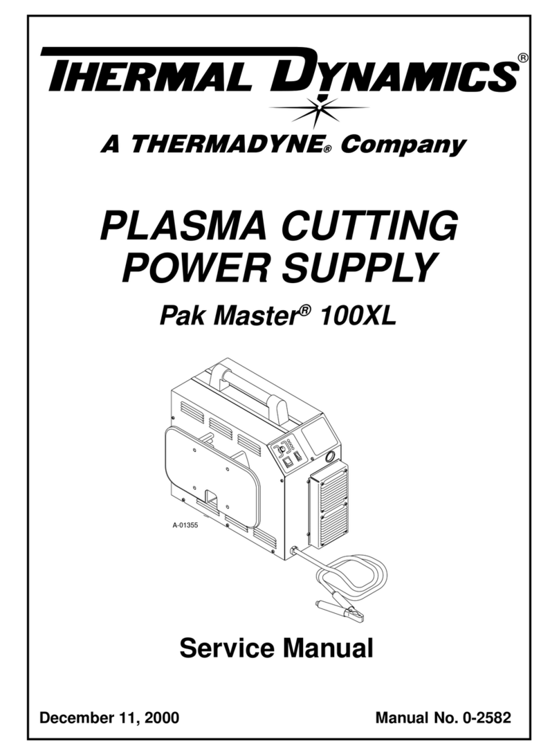 Thermal Dynamics Pak Master 100XL Service manual