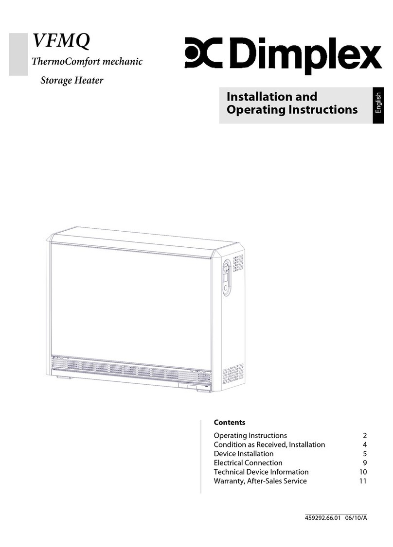 Dimplex VFMQ 30 Installation and operating instructions