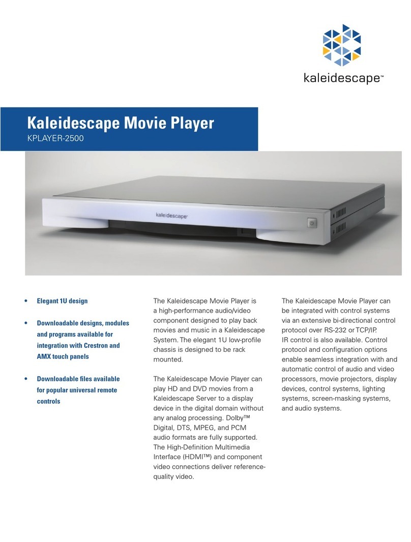 Kaleidescape KPLAYER-2500 Specifications