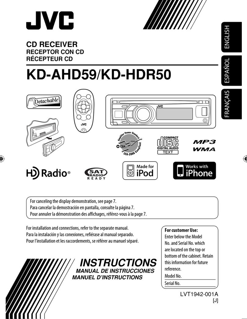 JVC KD-AHD59 - Radio / HD User manual JVC KD-AHD59 - Radio / HD User manual