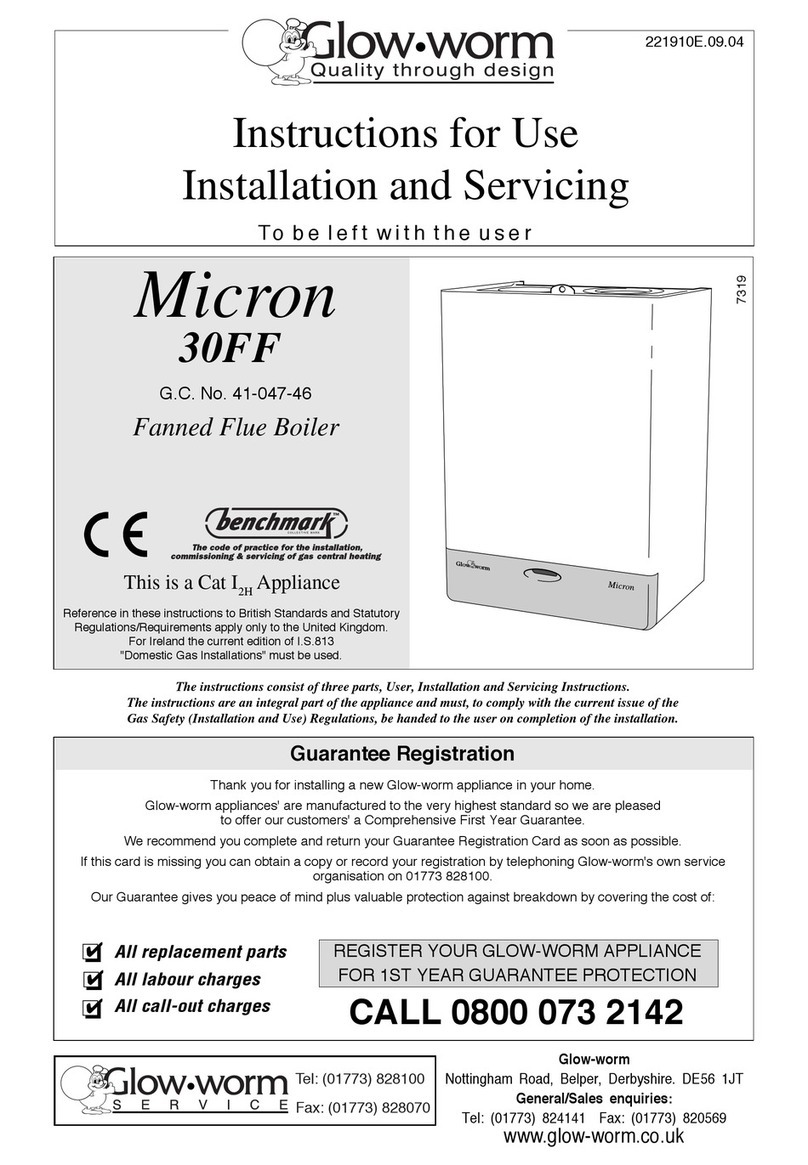Glowworm Micron 30FF Operating manual