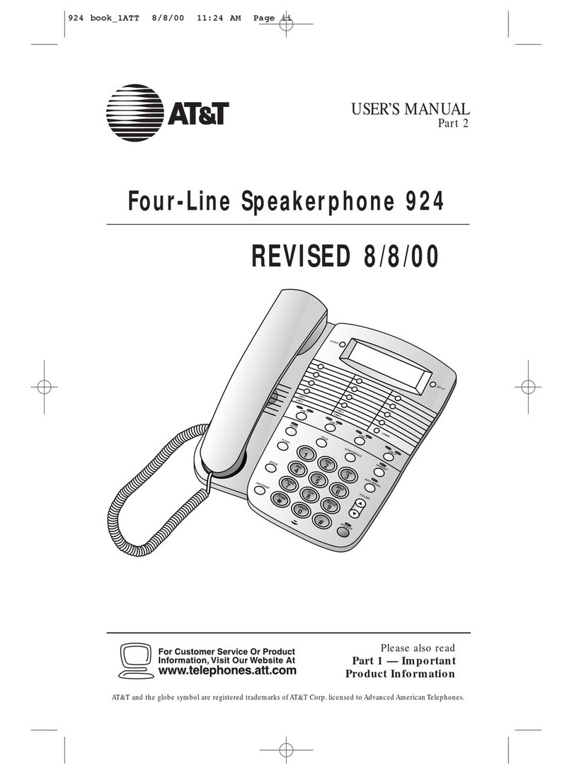 AT&T 924 User manual