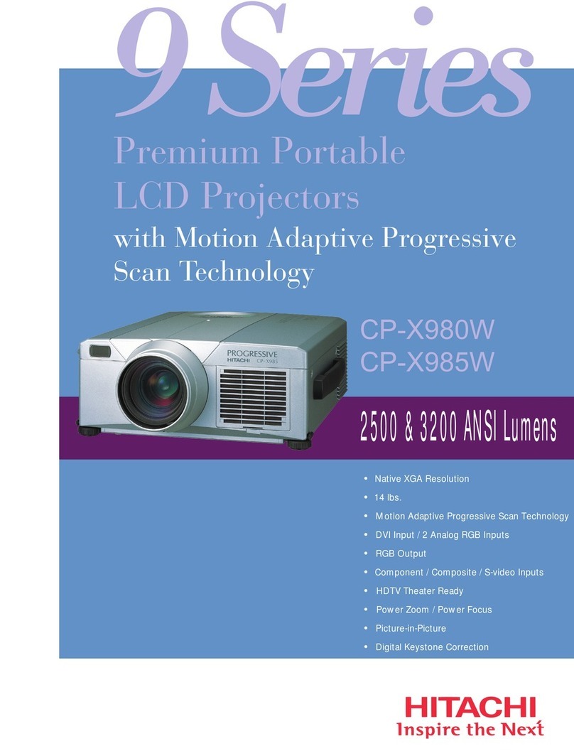 Hitachi CP-X980W User manual Hitachi CP-X980W User manual