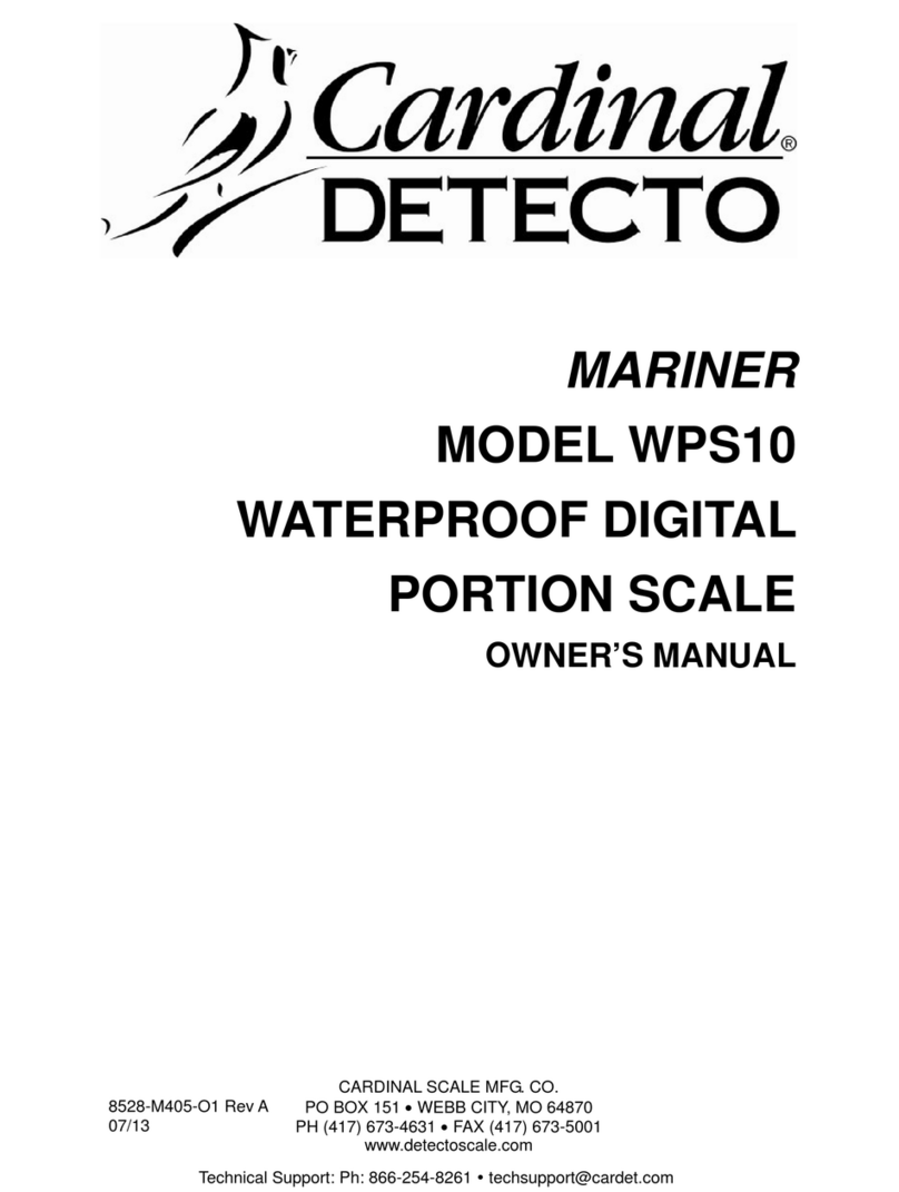 Cardinal Detecto MARINER WPS10 User manual Cardinal Detecto MARINER WPS10 User manual