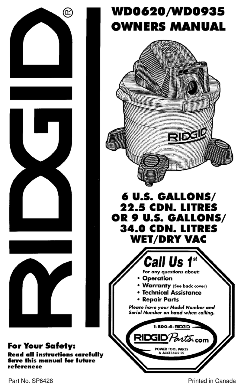 RIDGID WD0620 owner's manual