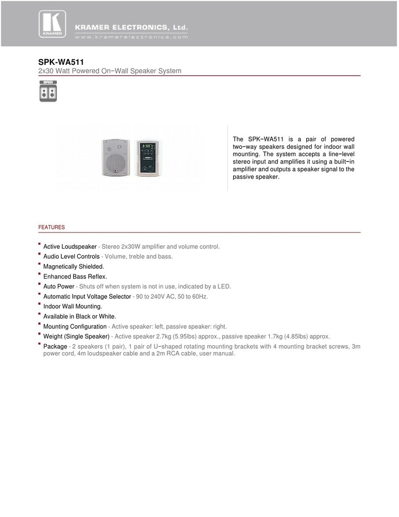 Kramer SPK-WA511 Technical specifications