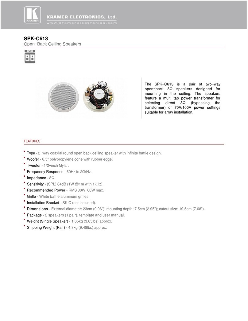 Kramer SPK-C613 User manual Kramer SPK-C613 User manual
