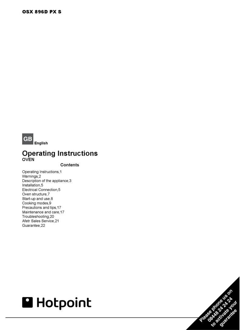 Hotpoint OSX 896D PX S operating instructions
