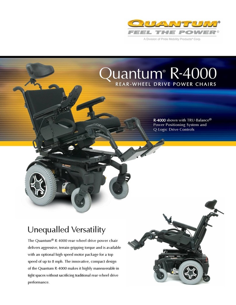 Pride Mobility REAR-WHEEL DRIVE POWER CHAIRS Quantum R-4000 User manual Pride Mobility REAR-WHEEL DRIVE POWER CHAIRS Quantum R-4000 User manual