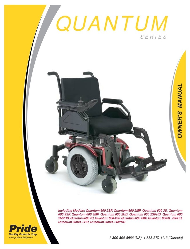 Pride Mobility Quantum 600 2SP User manual