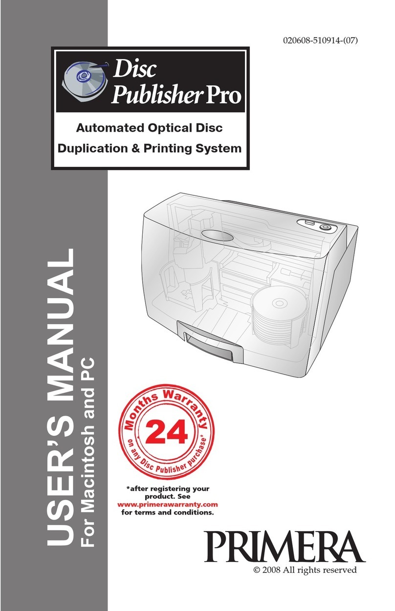 Primera optical disc publisher pro User manual