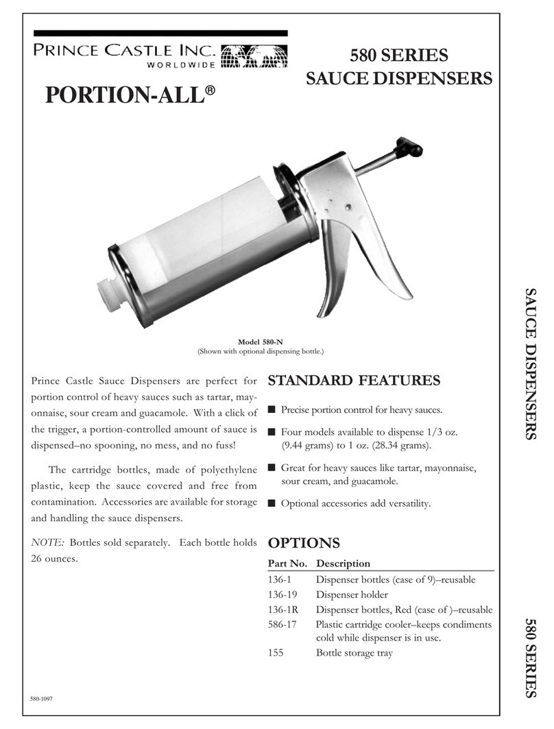 Prince Castle 580 User manual