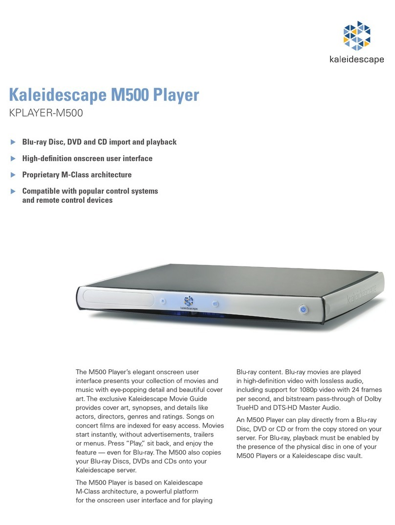 Kaleidescape KPLAYER-M500 Specifications