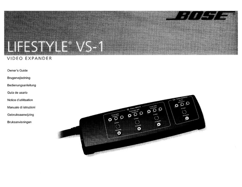 Bose Lifestyle VS-1 owner's guide