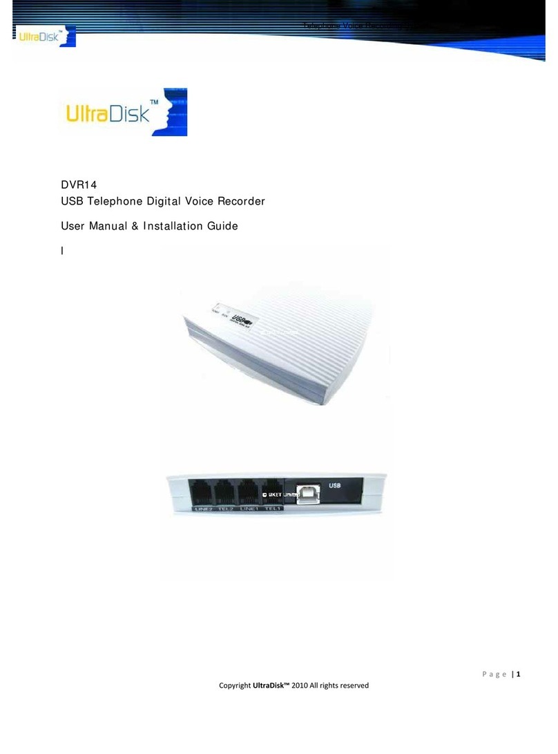 UltraDisk DVR14 User manual & installation guide