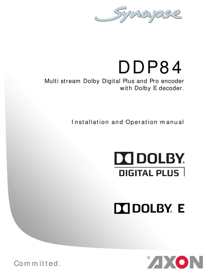Synapse DDP84 Installation and operation manual