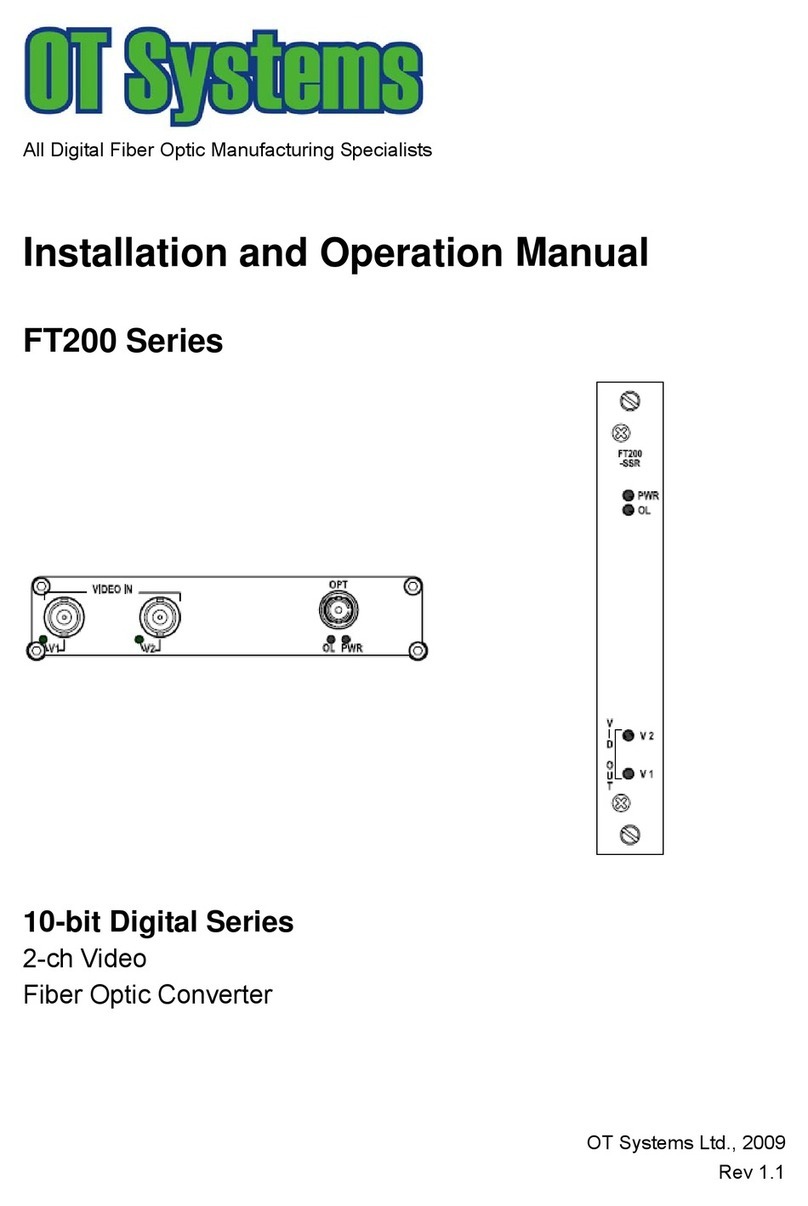 OT Systems FT200-SSTSA Installation and operation manual