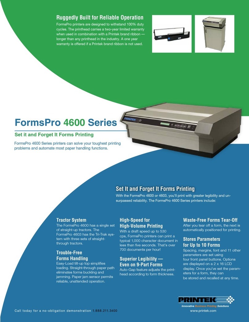 Printek FormsPro 4600 User manual