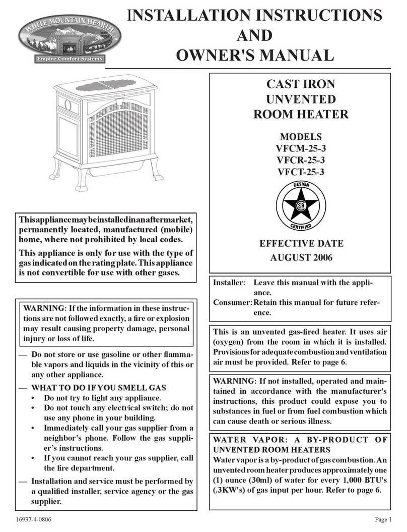 Empire Comfort Systems VFCM-25-3 Quick start guide