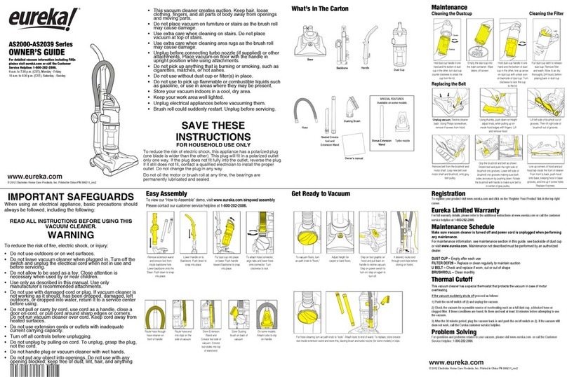 Eureka AS2000 series User manual