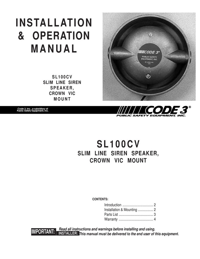 Code 3 SL100CV User manual