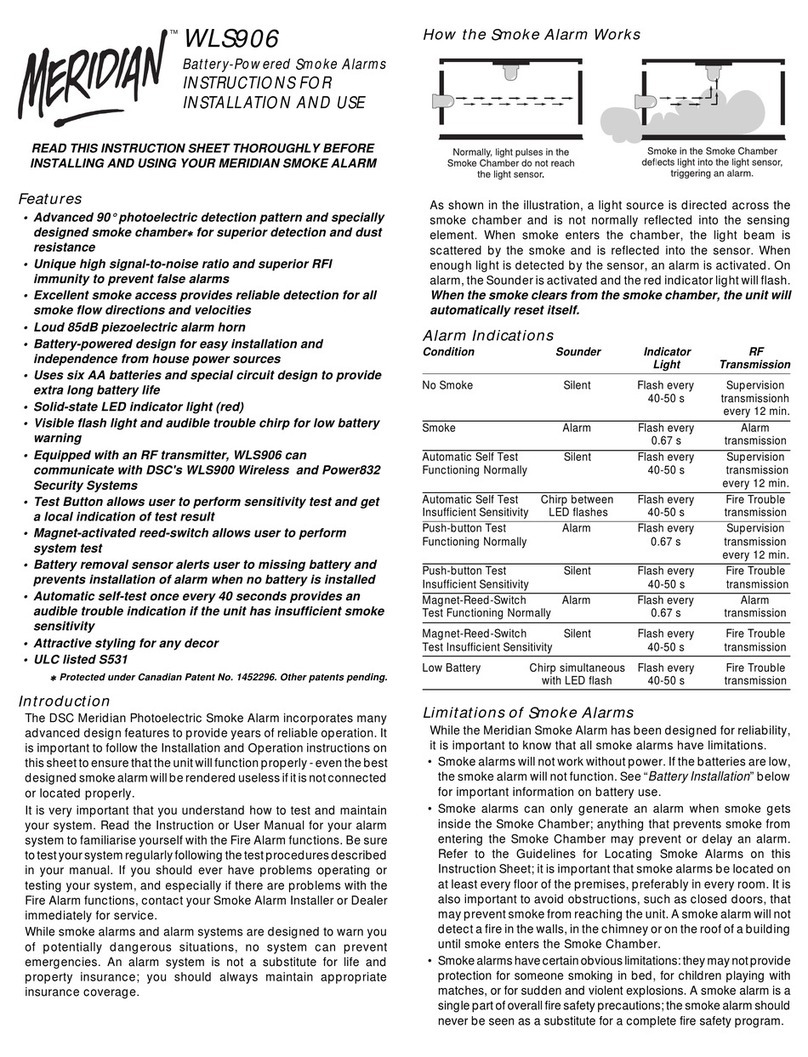 DSC Meridian WLS906 User manual
