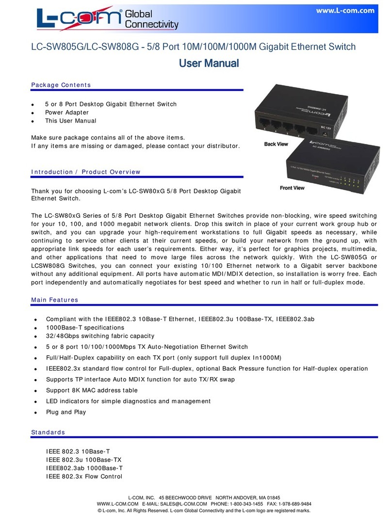 l-com LC-SW805G user manual