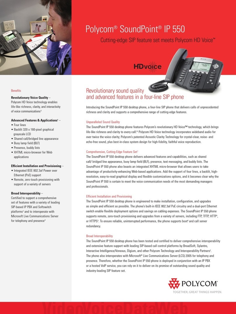 Polycom SoundPoint IP 550 Specifications