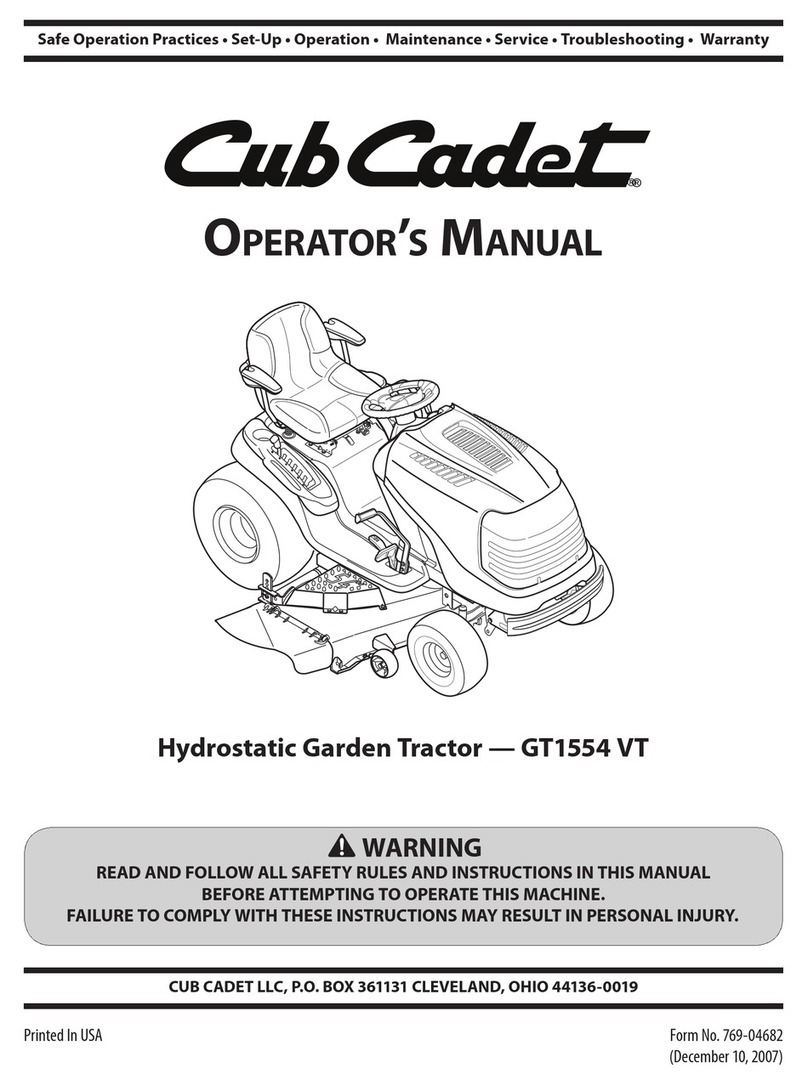 Cub Cadet GT1554VT User manual Cub Cadet GT1554VT User manual