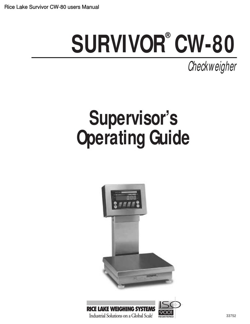Rice Lake SURVIVOR CW-80 operating guide