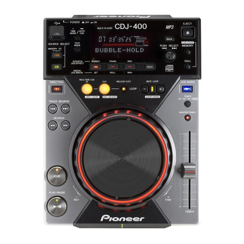 Pioneer CDJ-400 - Cd/Media Player User manual Pioneer CDJ-400 - Cd/Media Player User manual