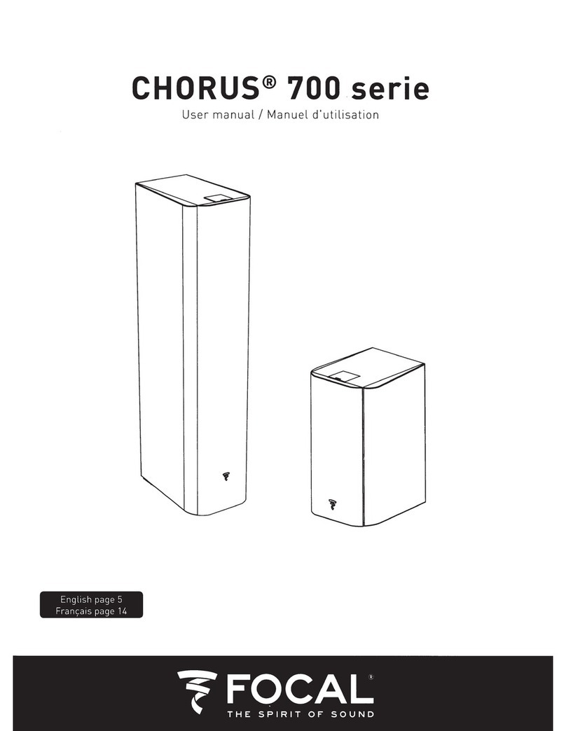 Focal CHORUS 700 V series user manual Focal CHORUS 700 V series user manual