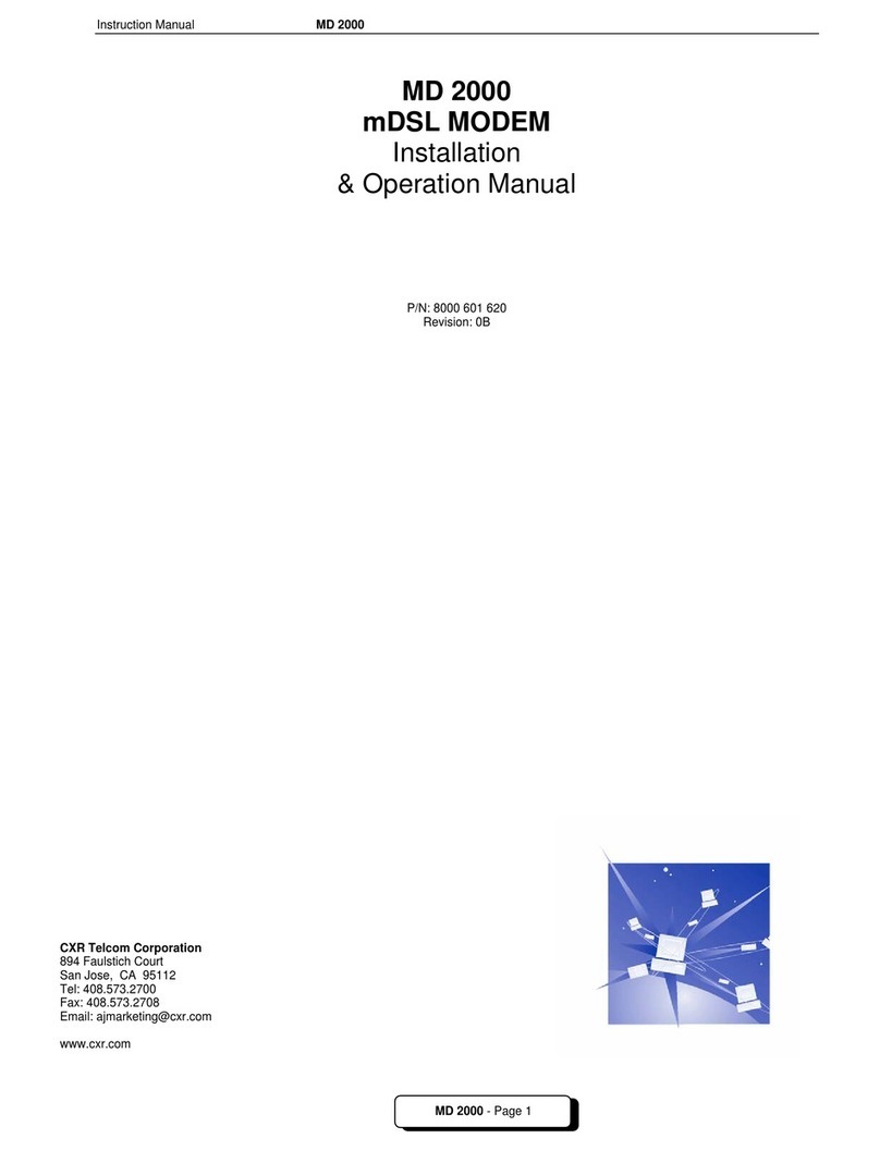 CXR MD200 User manual