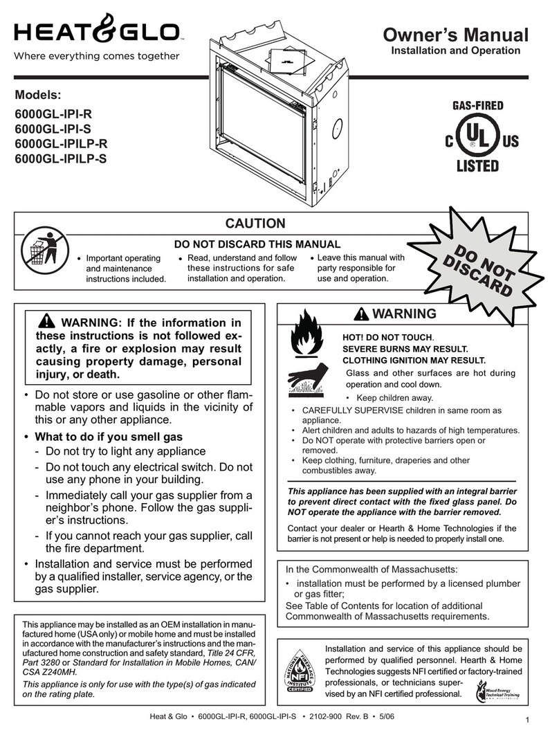 Heat & Glo 6000GL-IPI-R User manual